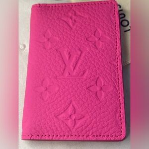 Taurillon leather Pocket Organizer- Fuchsia 💓